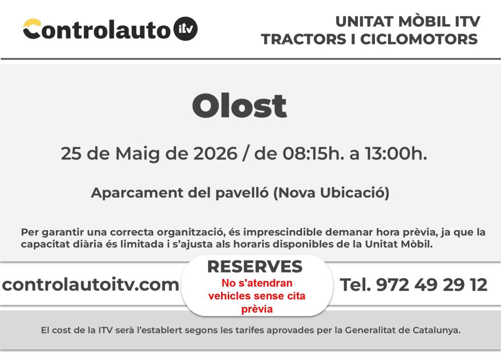 Revisió ITV de Tractors i Ciclomotors